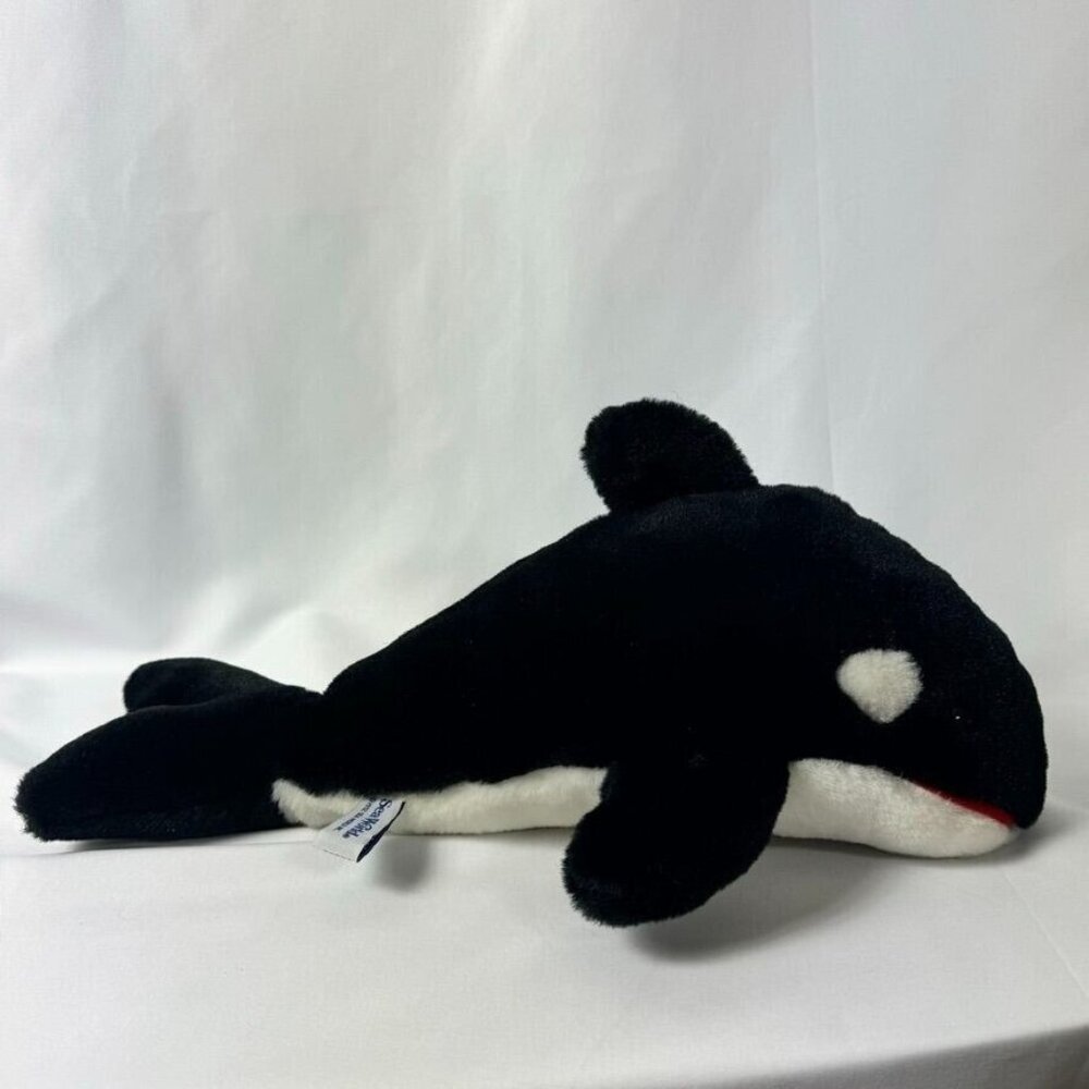 1992 Vintage Seaworld Shamu Plush Orca Killer Whale Souvenir Stuffed Animal 15"